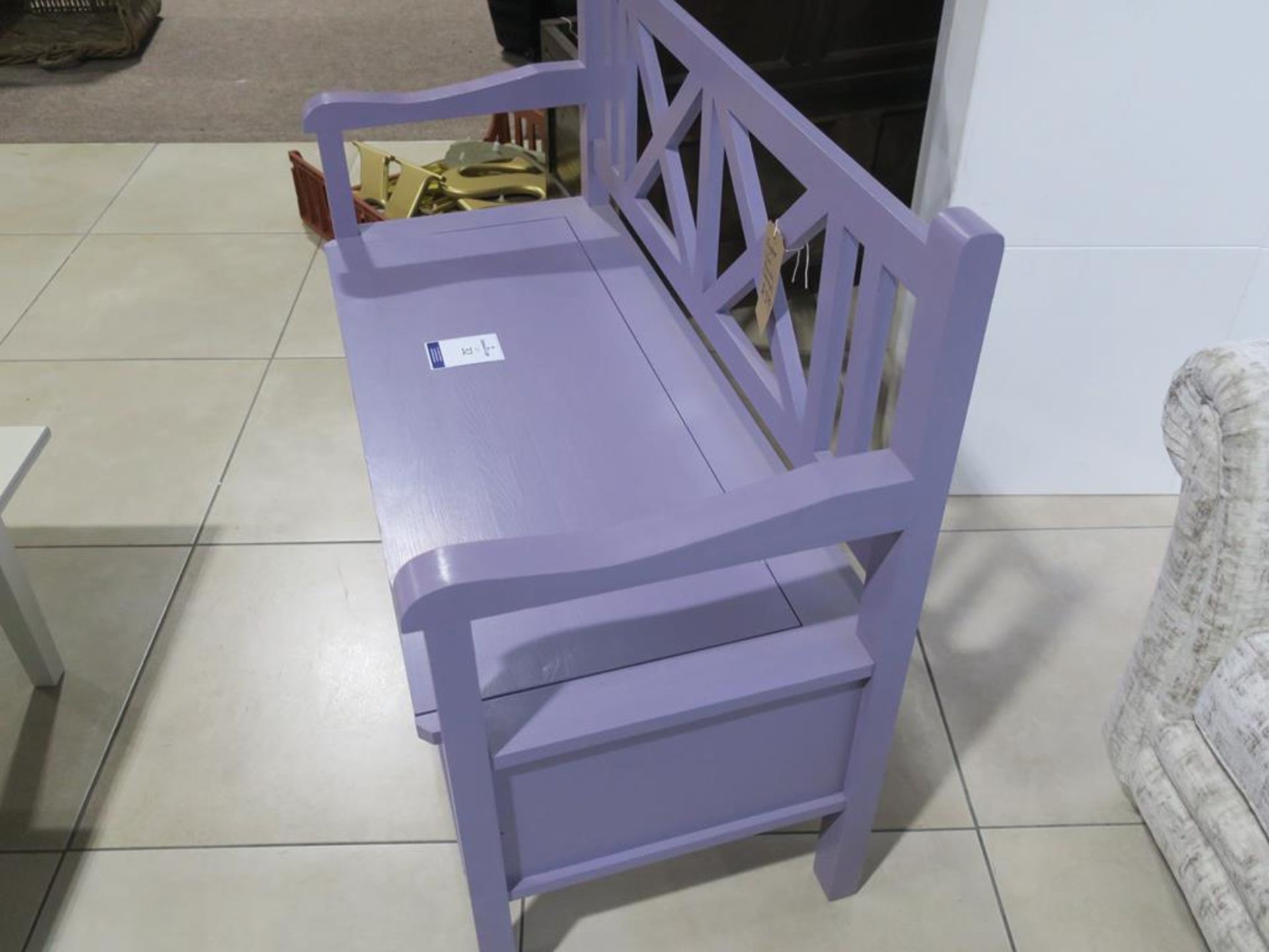 * A Voyage Lilac Bench with under seat storage (H 92cm, W 118cm, D 50cm) (RRP £399) - Image 2 of 4