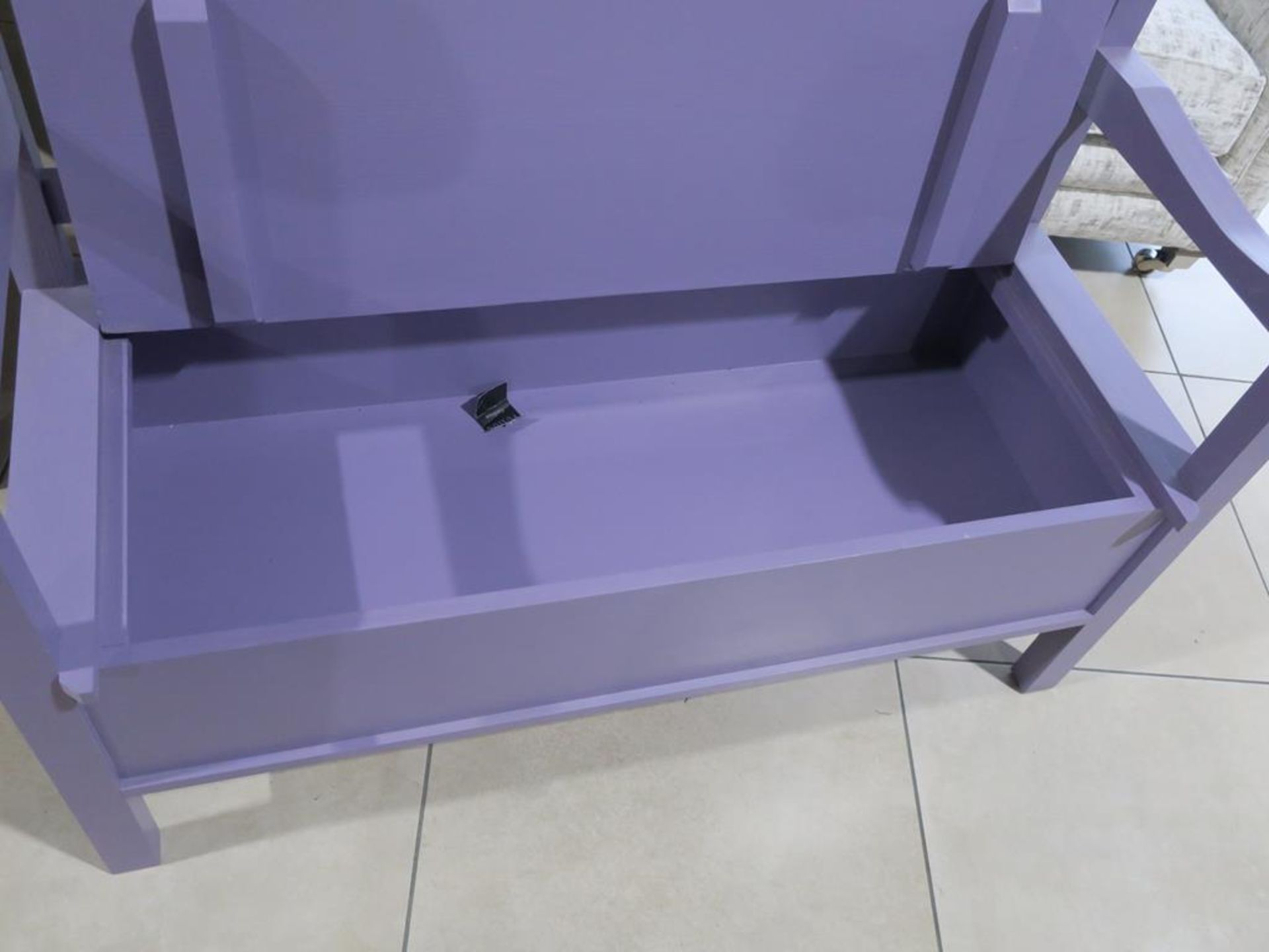 * A Voyage Lilac Bench with under seat storage (H 92cm, W 118cm, D 50cm) (RRP £399) - Image 3 of 4