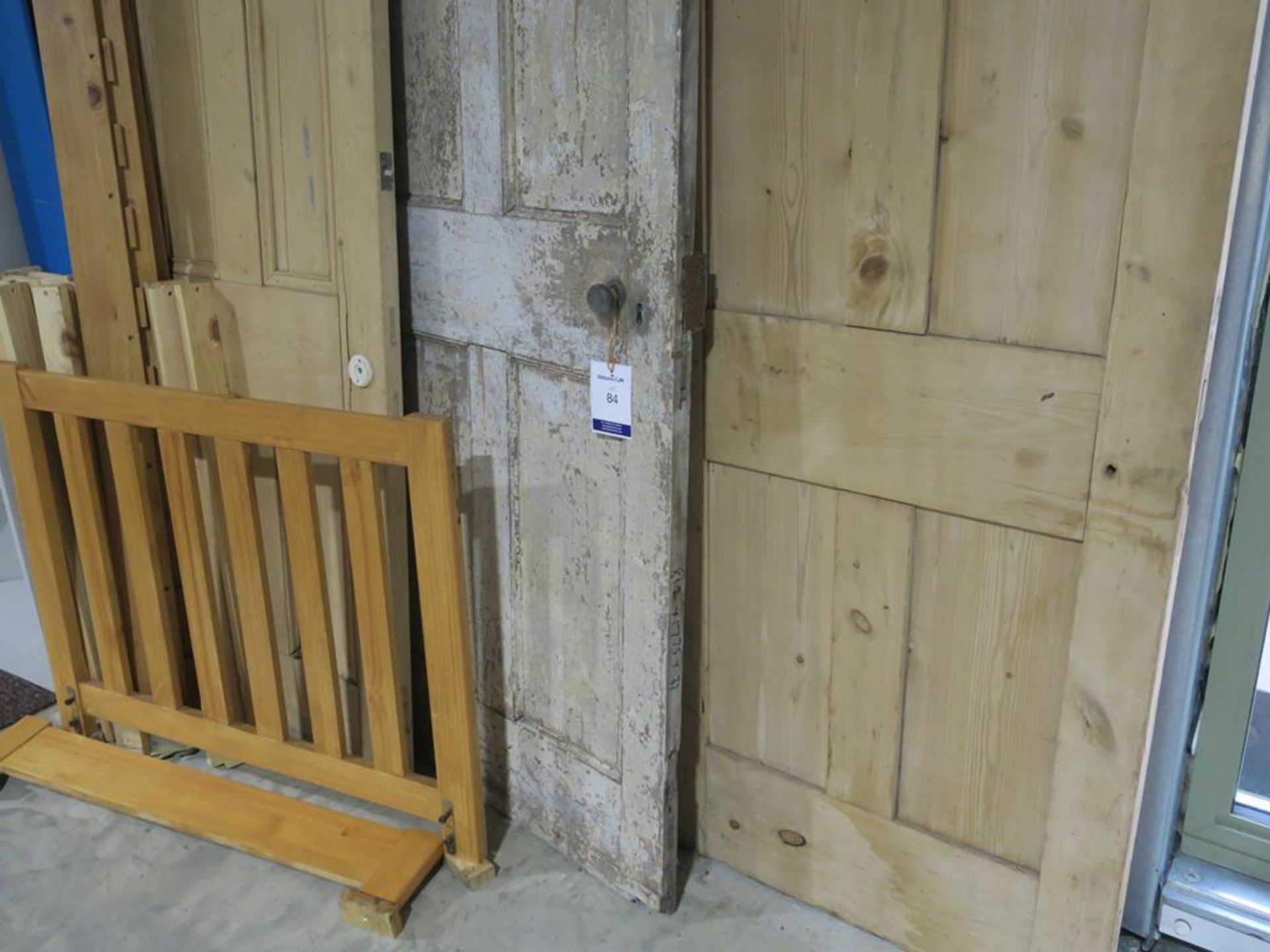 Three Reclaimed Solid Pine Doors (1 - H 198cm, W 78.5cm, D 4cm) (2 - H 177.5cm, W 81cm, D 12cm (with - Image 3 of 6