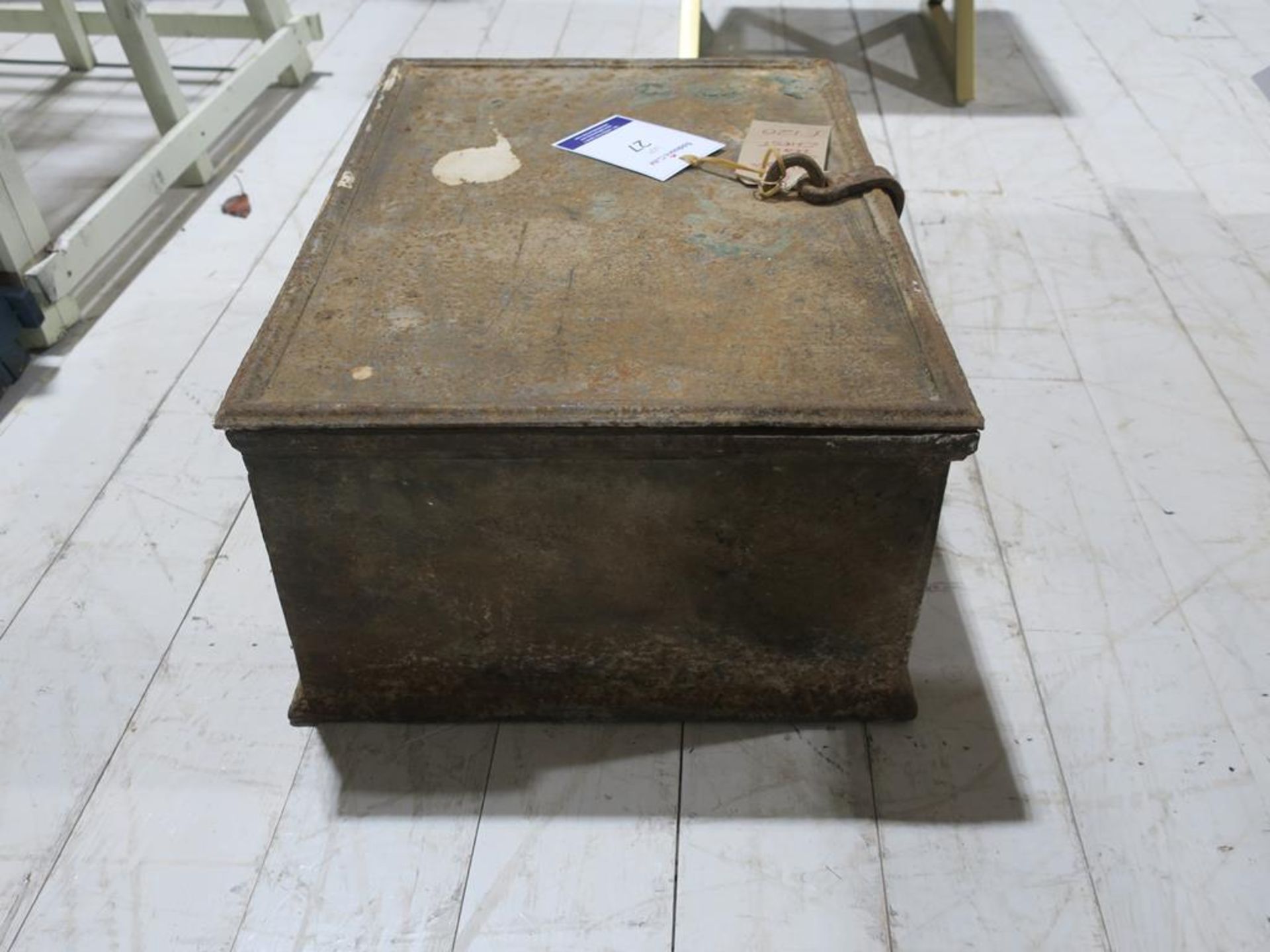 * An Antique Cast Iron Deed Chest (53cm x 38cm x 23cm) (RRP £120) - Image 2 of 4