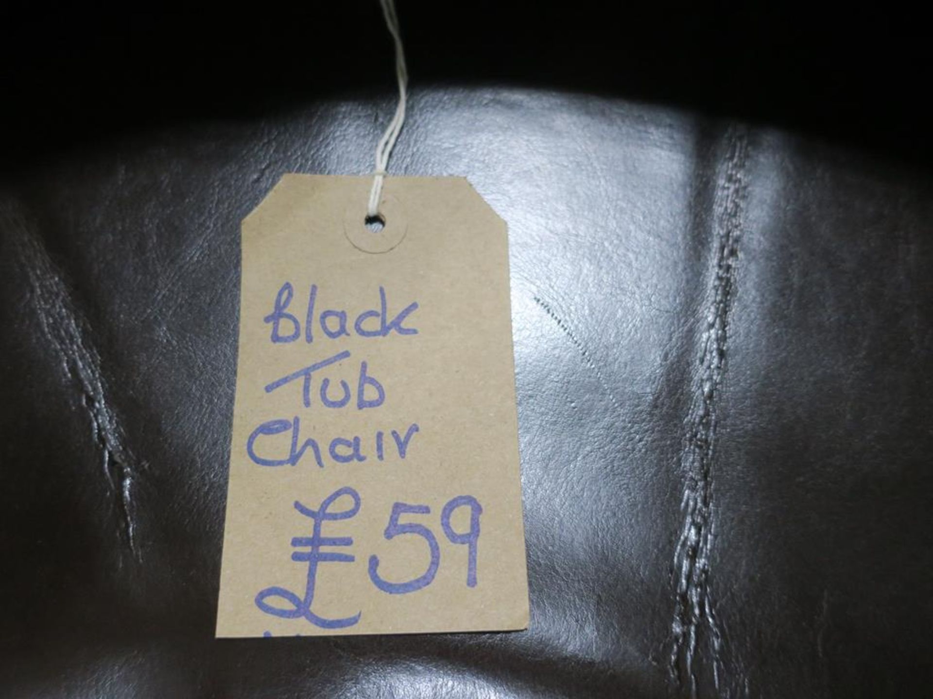 * A Black Tub Chair with two High Back Black Chairs (RRP £59) - Image 3 of 3