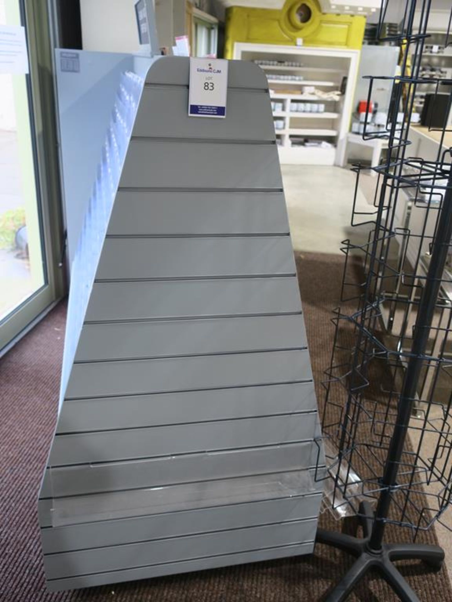 * A Large Wheeled Triangular Card/Magazine display Unit with eleven shelves to each side - Image 5 of 7