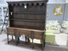 A Dark Wood Jaycee Dresser (H 200cm, W 183cm) (RRP £795)