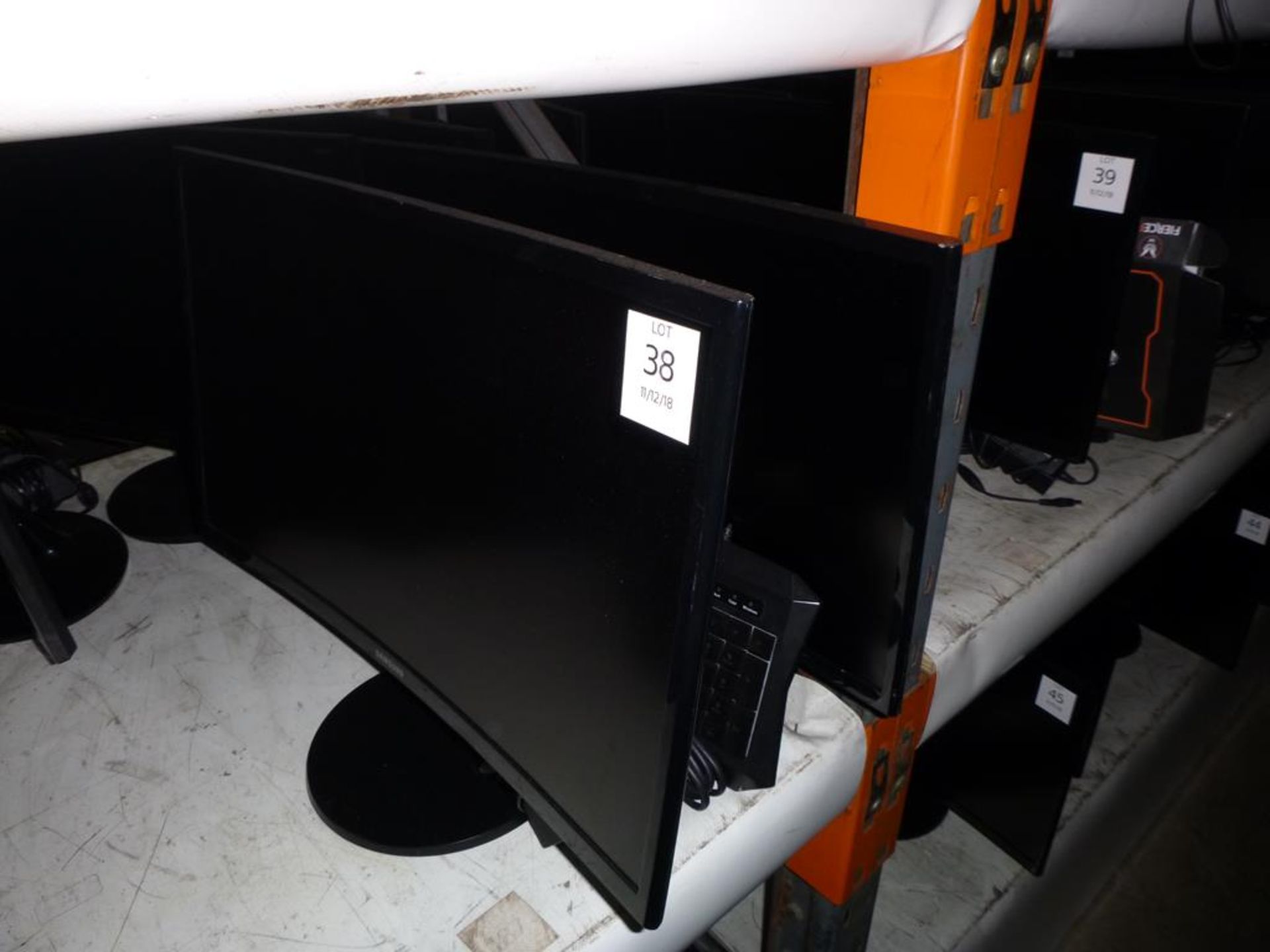 * 2 X Samsung Model: C24F390FH Curved Screen Monitors etc