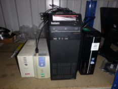 * 1 X Lenovo Thinkcentre Tower S/N S5CHYCC and 1 X Advent Firefly FP9004 Tower. Hard drives have