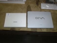 * Samsung Laptop Model NP-NC20 and a Sony VA10 Model PCG-7G1M. No Chargers, hard drives have