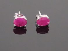 * 9 Carat Ruby Earrings (Retail Price £460) (40684)