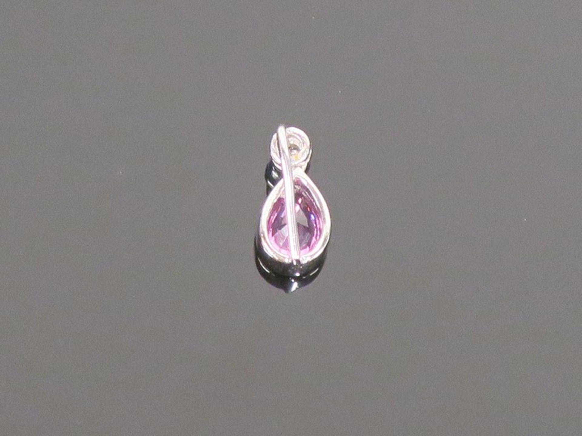 * 18 Carat Pink Sapphire Pendant (Retail Price: £245) (18243) - Image 2 of 2