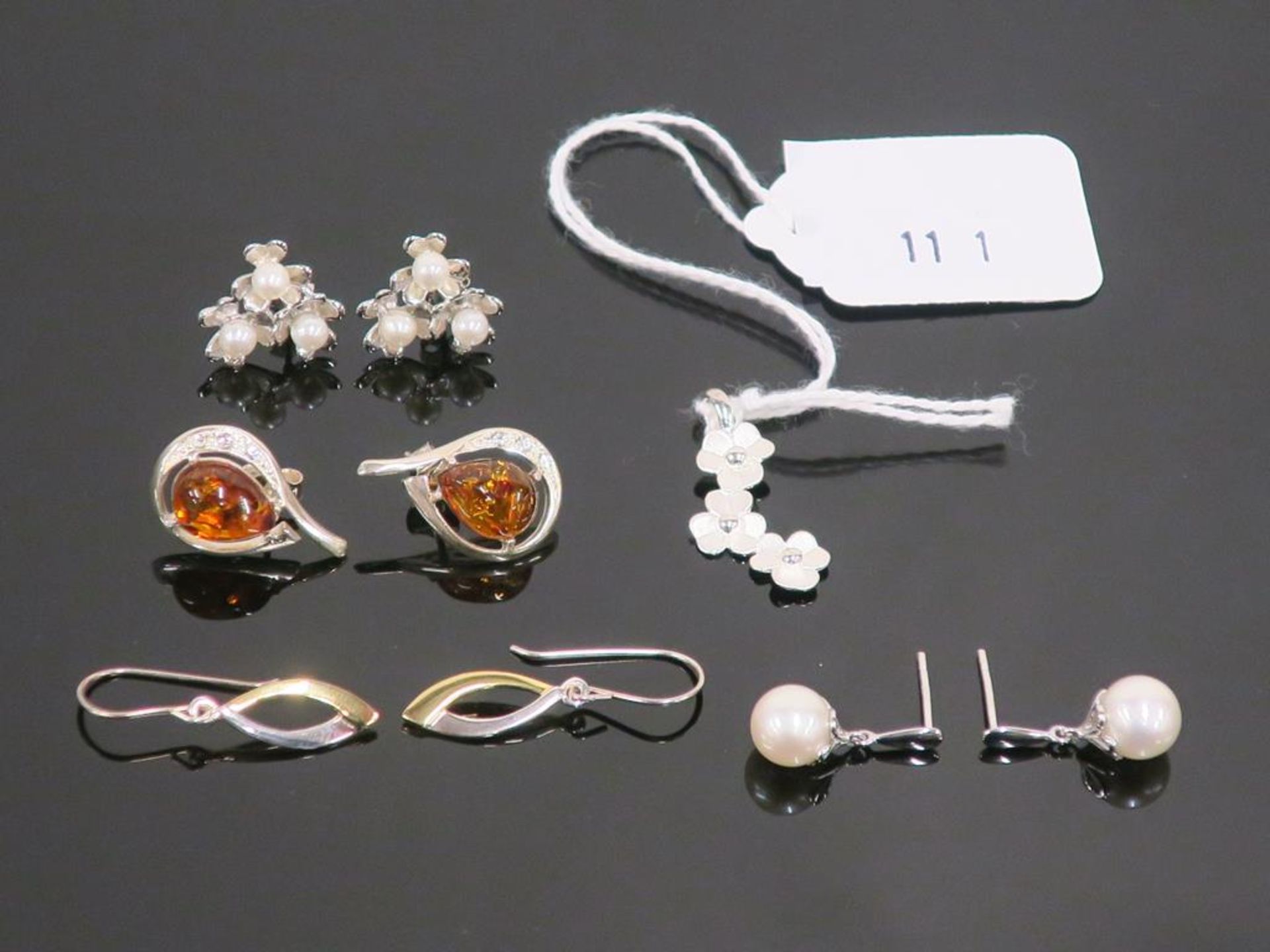 * Silver Amber Earrings (Retail Price: £68) and Silver Earrings (Retail Price: £40) and Silver