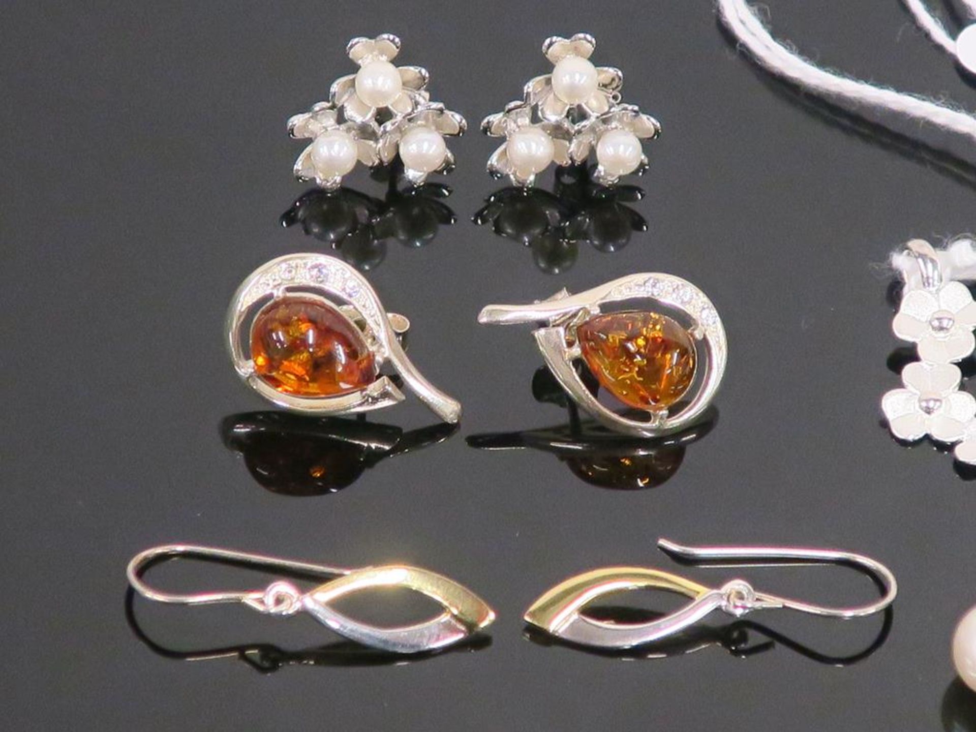 * Silver Amber Earrings (Retail Price: £68) and Silver Earrings (Retail Price: £40) and Silver - Image 2 of 3