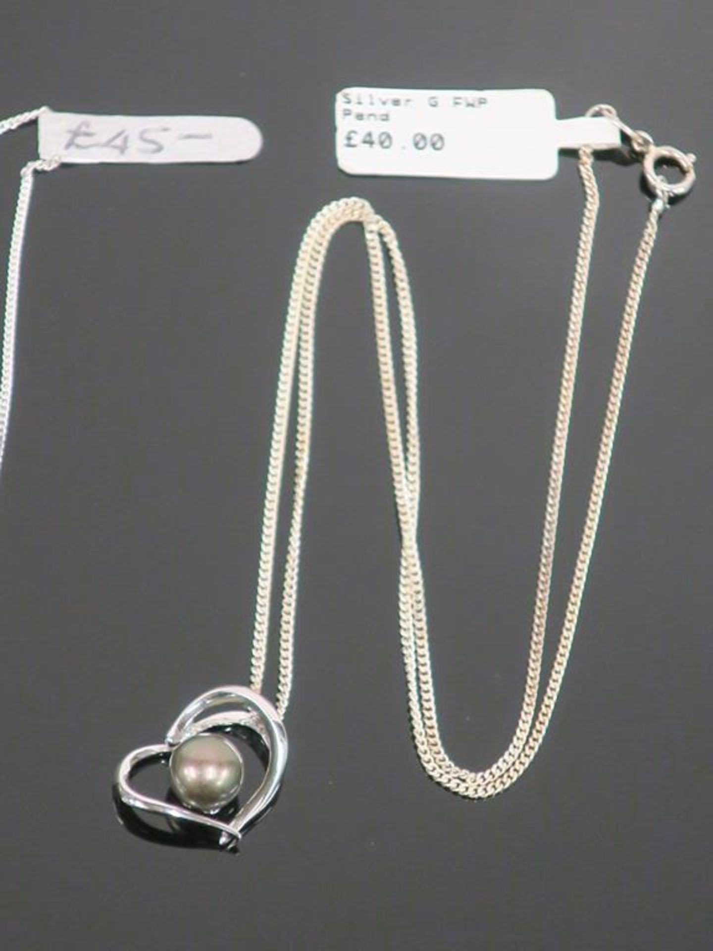 * 2 Silver Pearl Pendants (Retail Price £85) (2) - Image 3 of 3