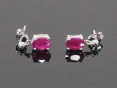 * 9 Carat Ruby Earrings (Retail Price £460) (40688)