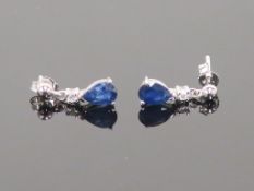* 9 Carat Sapphire Earrings (Retail Price £885) (42710)