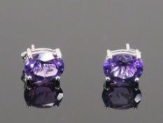 * 9 Carat Amethyst Earrings (Retail Price £295) (42618)