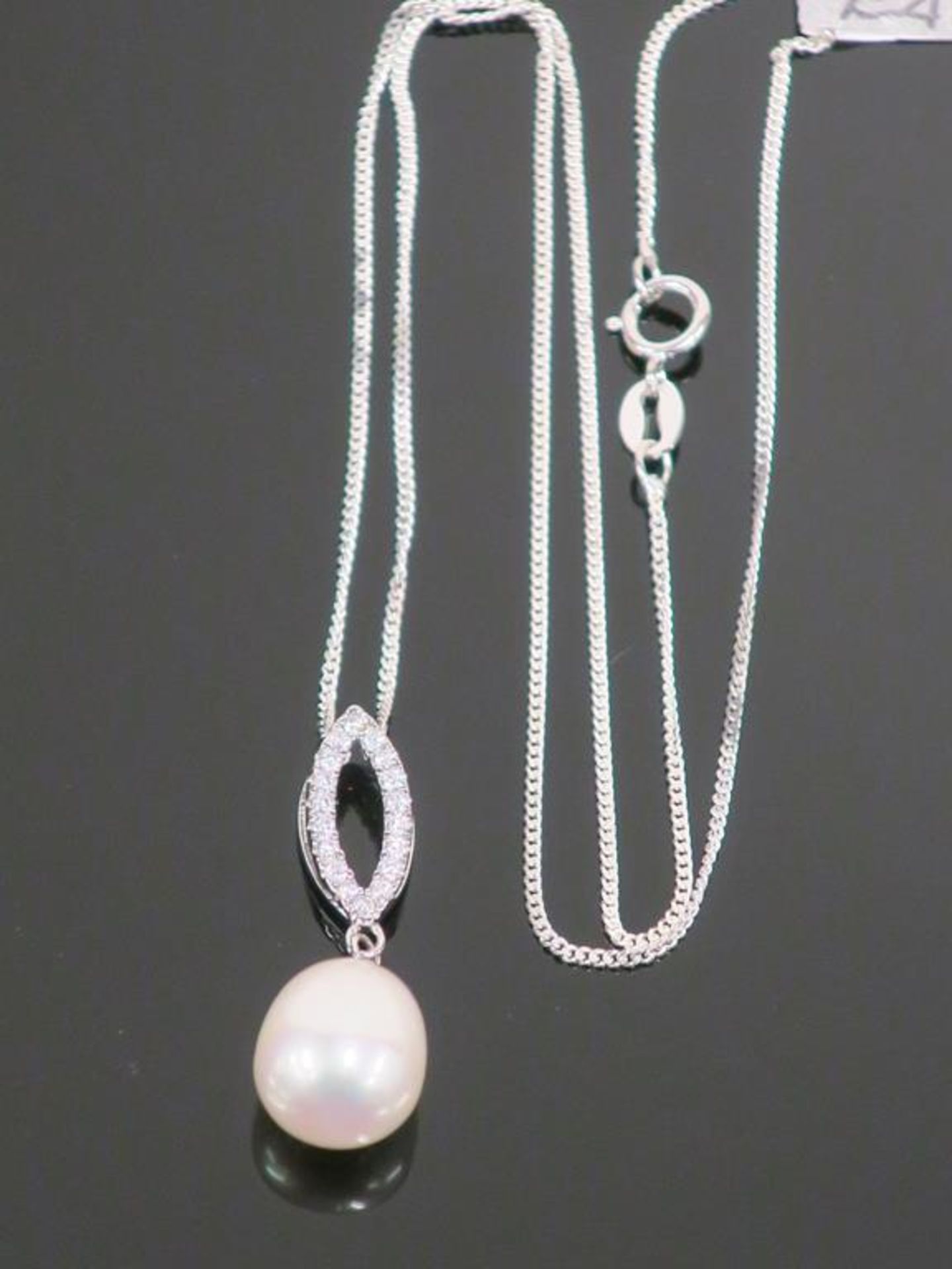 * 2 Silver Pearl Pendants (Retail Price £85) (2) - Image 2 of 3