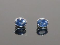* 9 Carat Sapphire Earrings (Retail Price £535) (43235)
