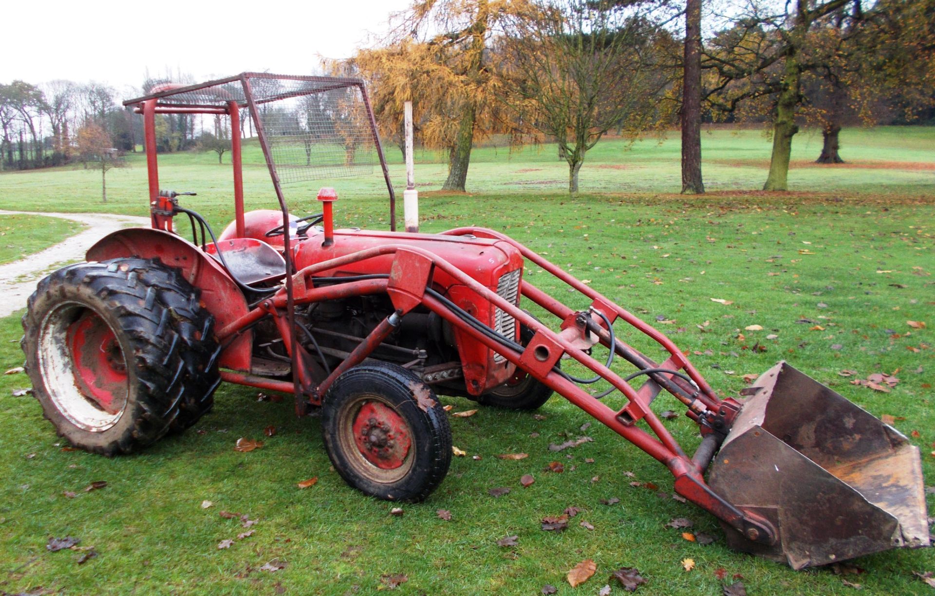 Massey Ferguson MF35 Tractor with loading bucket, estimated year 1960, 9457 hours - Image 2 of 11