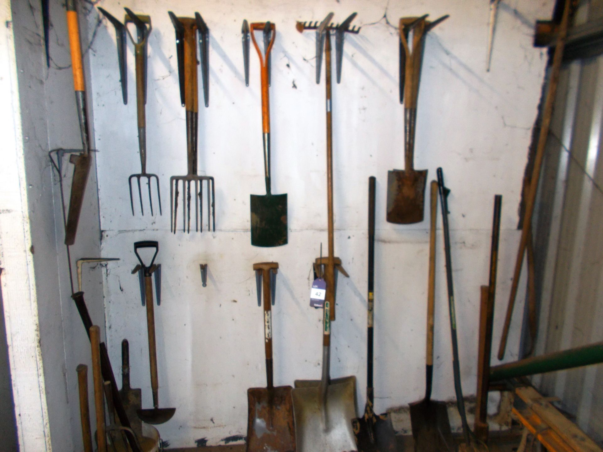 Assortment of Shovels, Spades etc