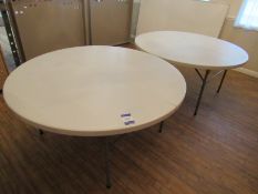 2 large folding Tables, plastic with folding legs
