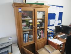 6’ x 3’ Fine Glazed Double Door Wooden Cupboard