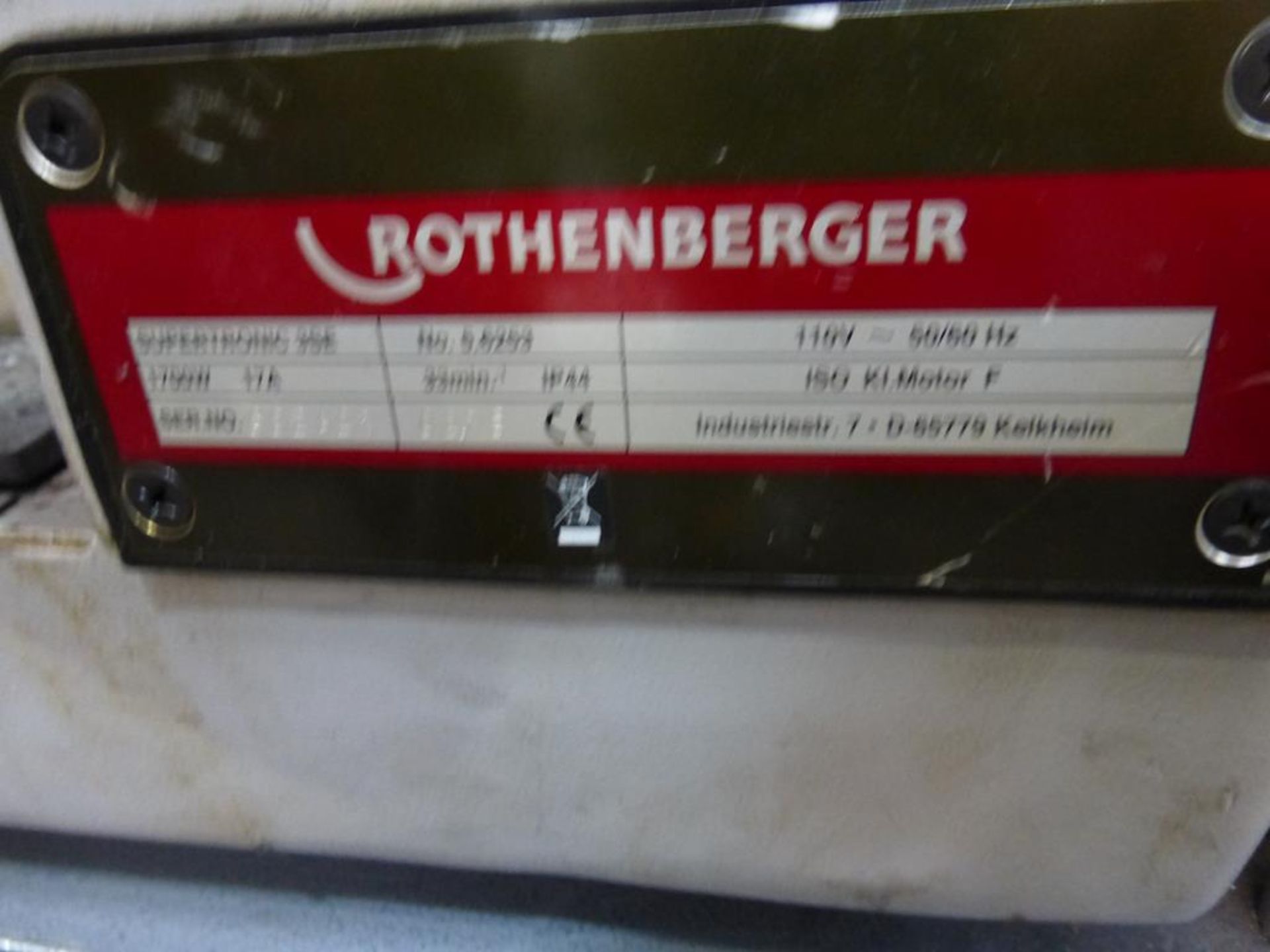 * Rothenberger Supertronic 3 SE Pipe Threading Machine c/w Stand etc. Please note there is a £5 plus - Image 4 of 8