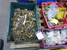* 3 x boxes of mainly Brass Pipe Attachment/Fitting Spares