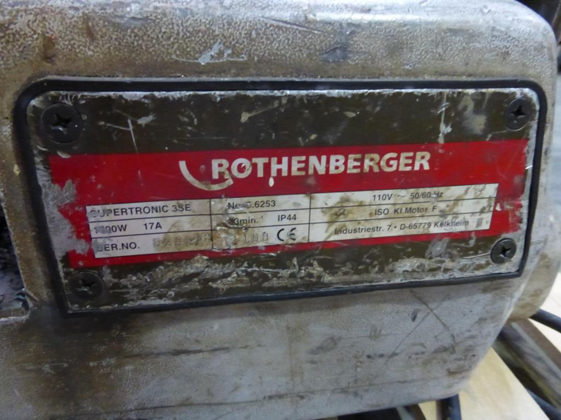 * Rothenberger Supertronic 3 SE Pipe Threading Machine. Please note there is a £10 plus VAT lift out - Image 4 of 5