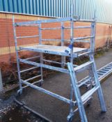 Mobile collapsible lightweight scaffolding tower, Width approximately 1.6m