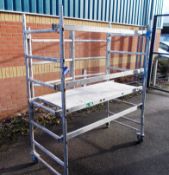 Mobile collapsible lightweight scaffolding tower, Width approximately 1.6m
