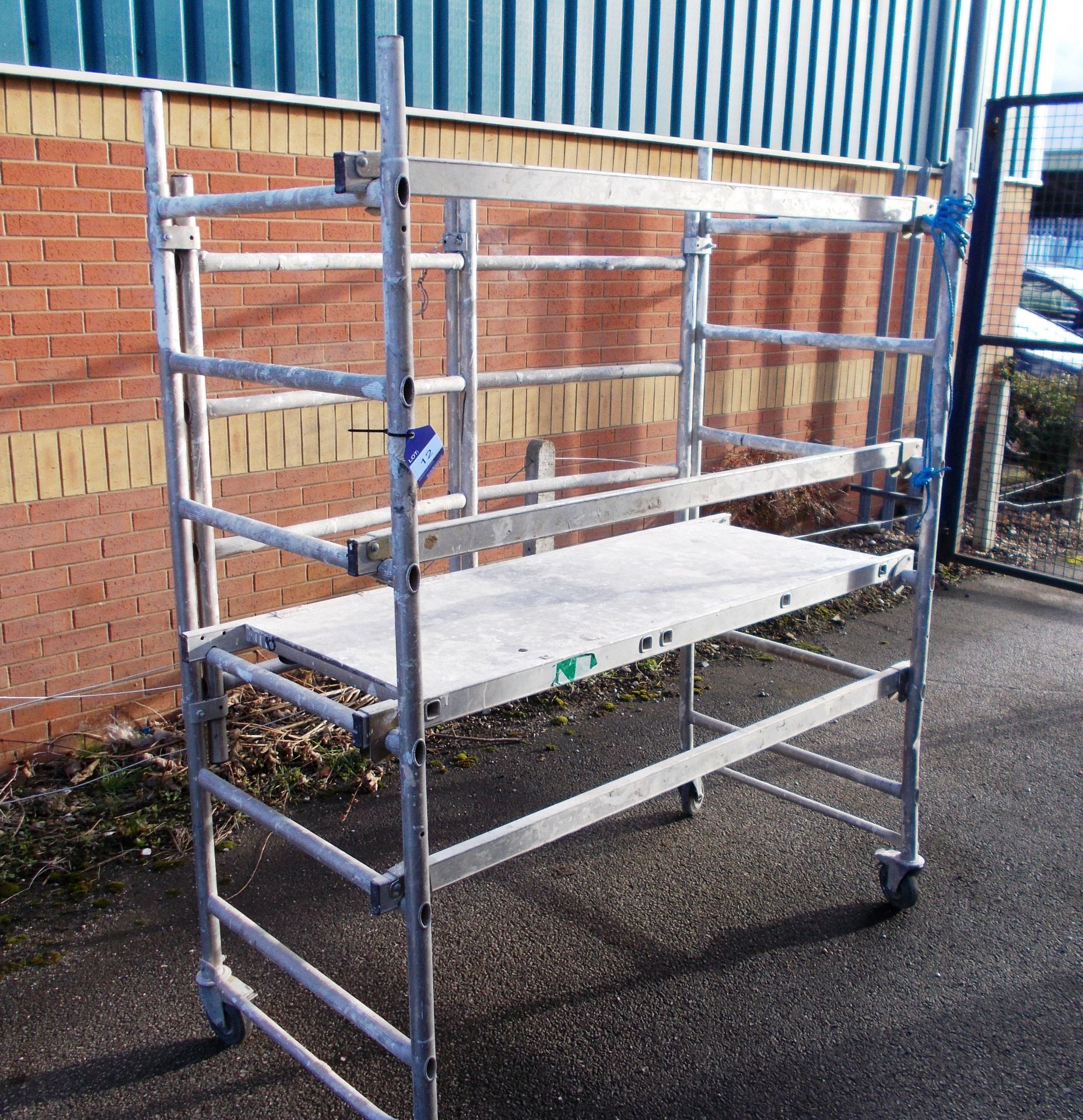 Mobile collapsible lightweight scaffolding tower, Width approximately 1.6m