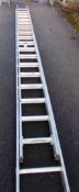 Zarges 2 x 18 tread extending aluminium ladders