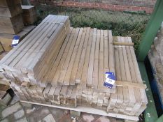 Quantity decking spindles to pallet