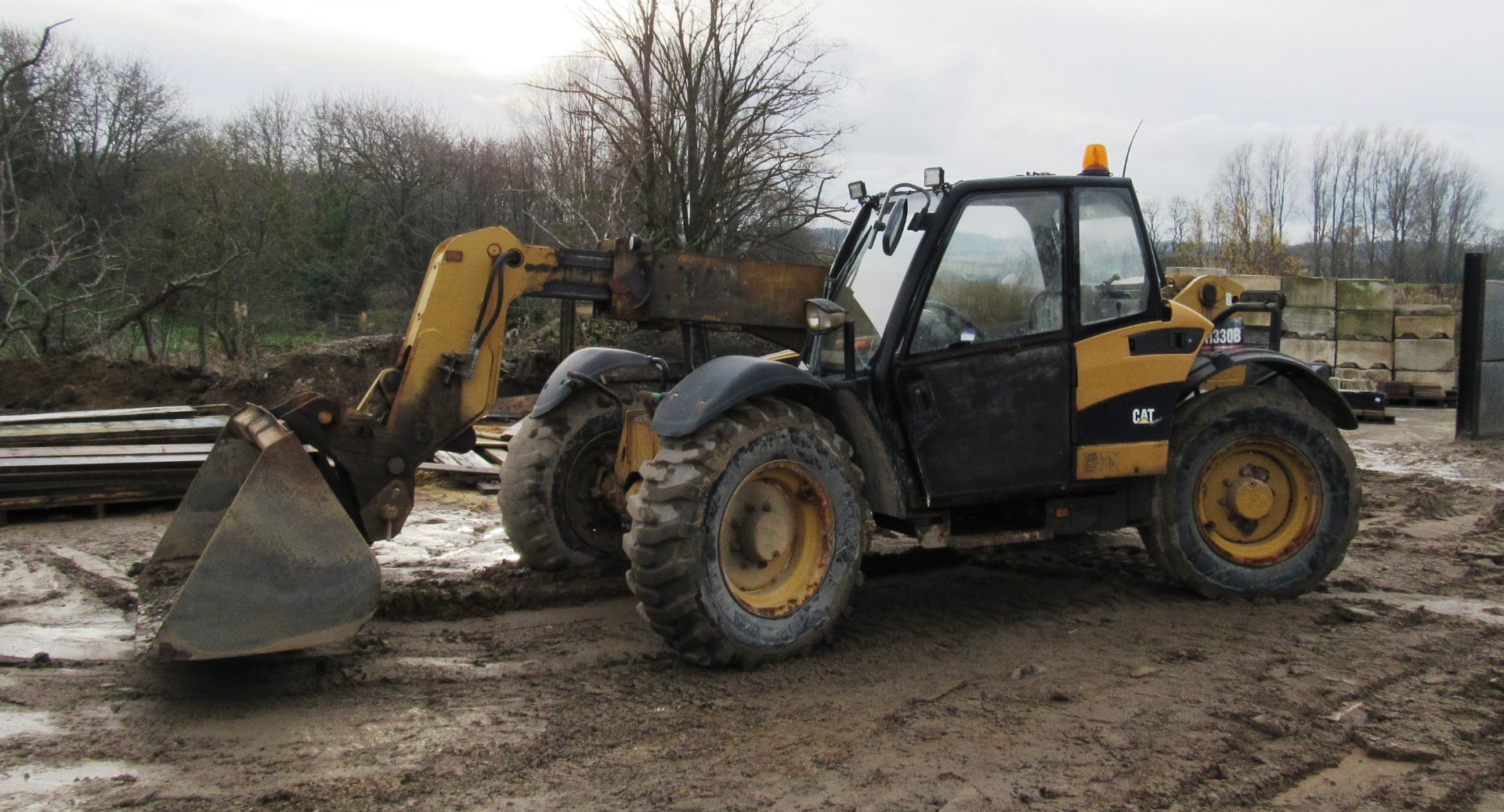 CAT TH330B Telehandler 4312Hrs 4 wheel steer, tel