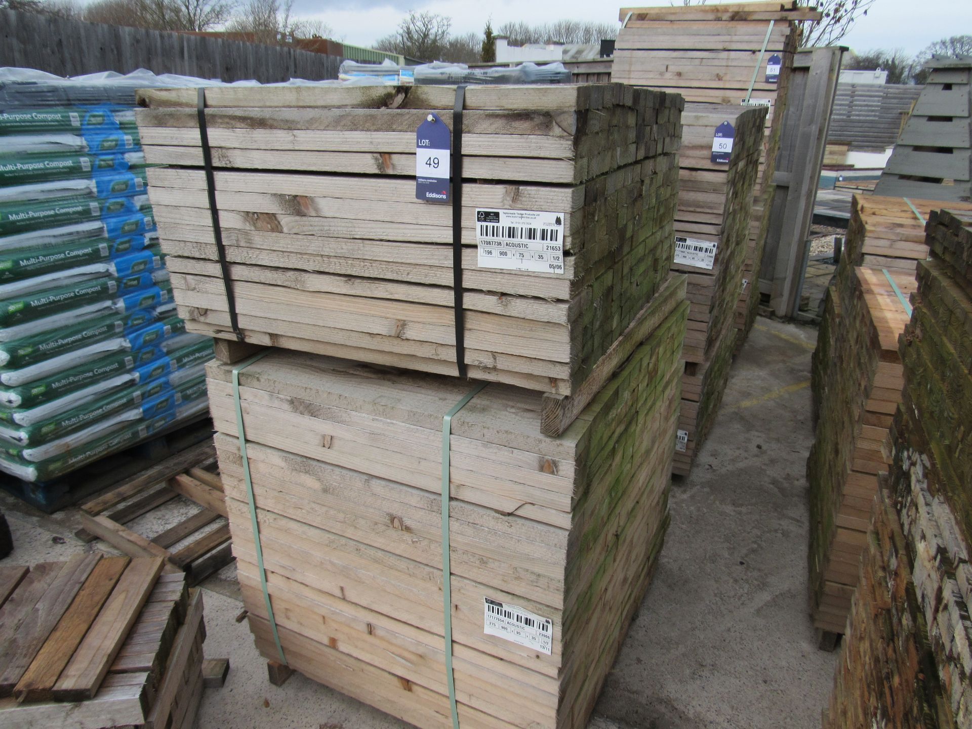 Quantity timber to pallet