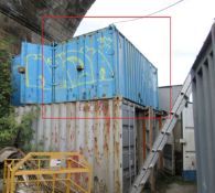 20ft Shipping / Storage container. (This lot is on top of other lots and must be collected on the