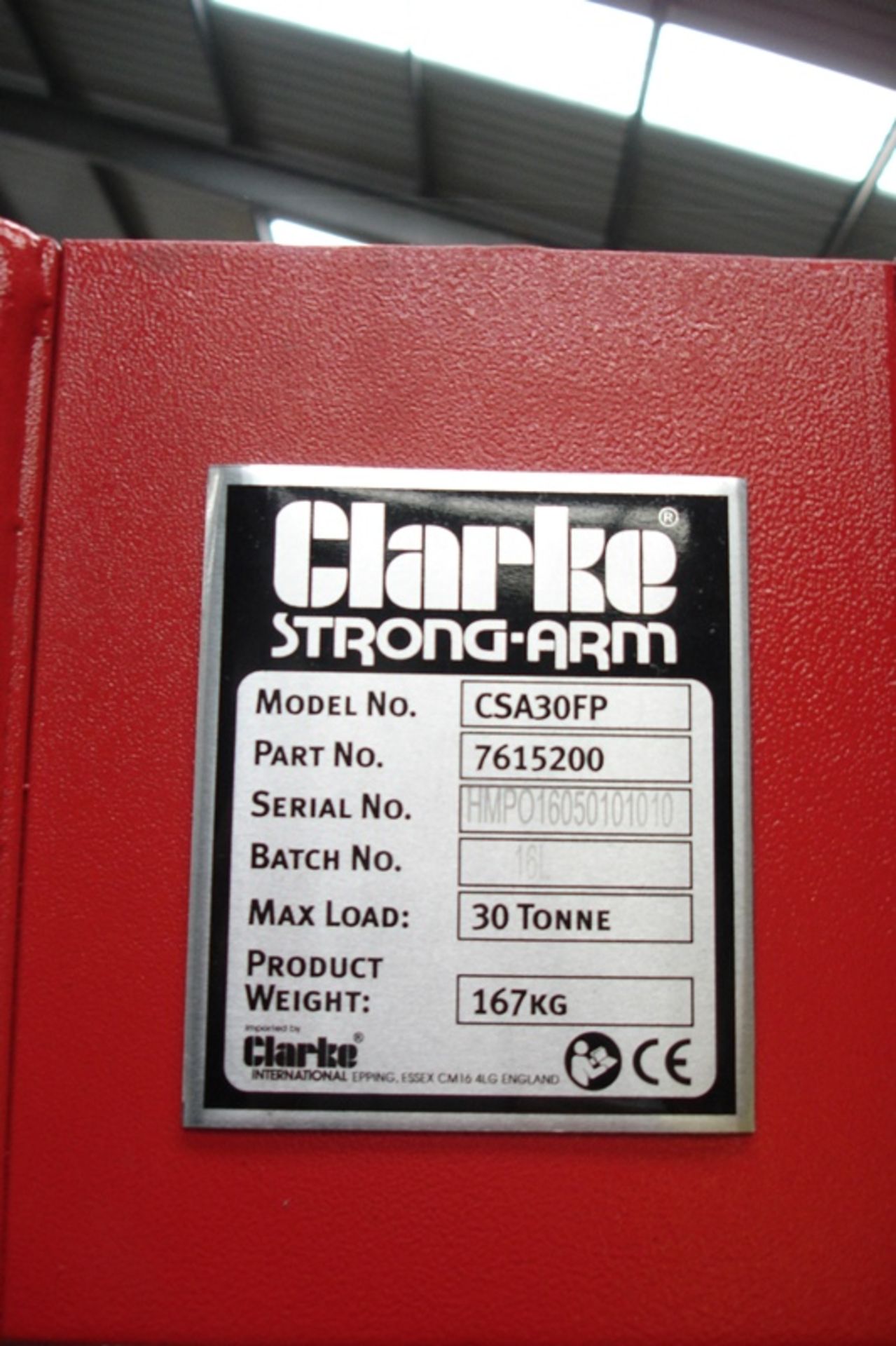 Clarke Strongarm 30 ton Garage Press - Image 5 of 5