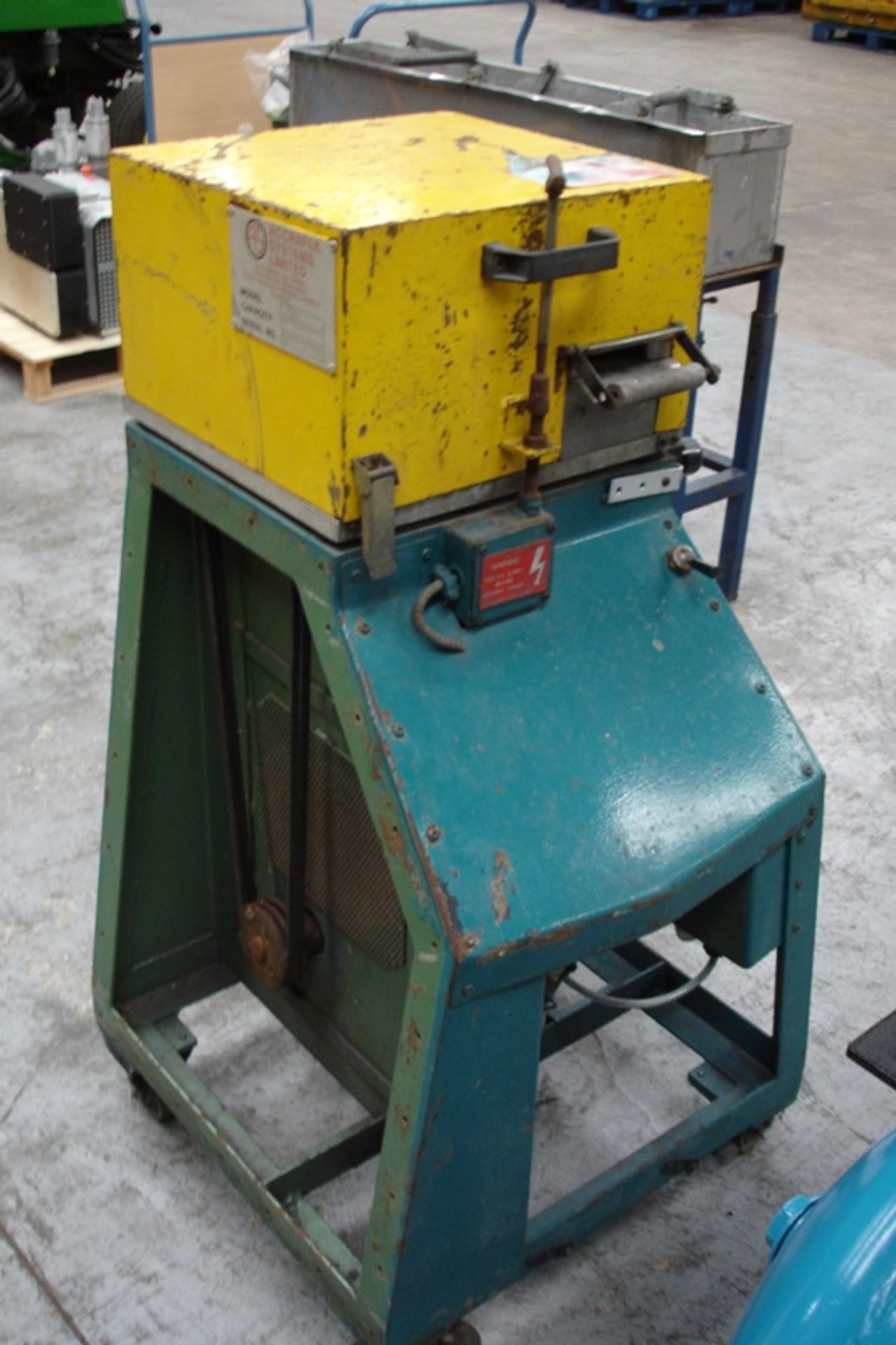 AS Machinery Chopper/Granulator for use with a Extruder