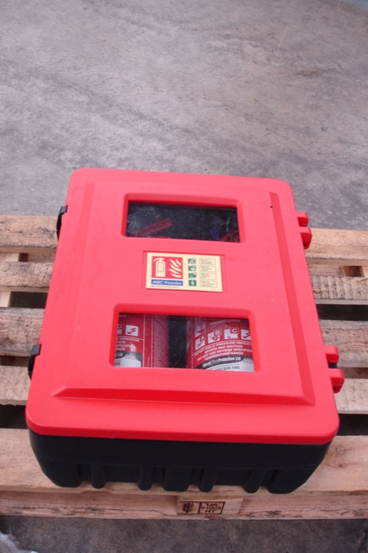2 x Fire Extinguishers in Weather Proof Cabinet