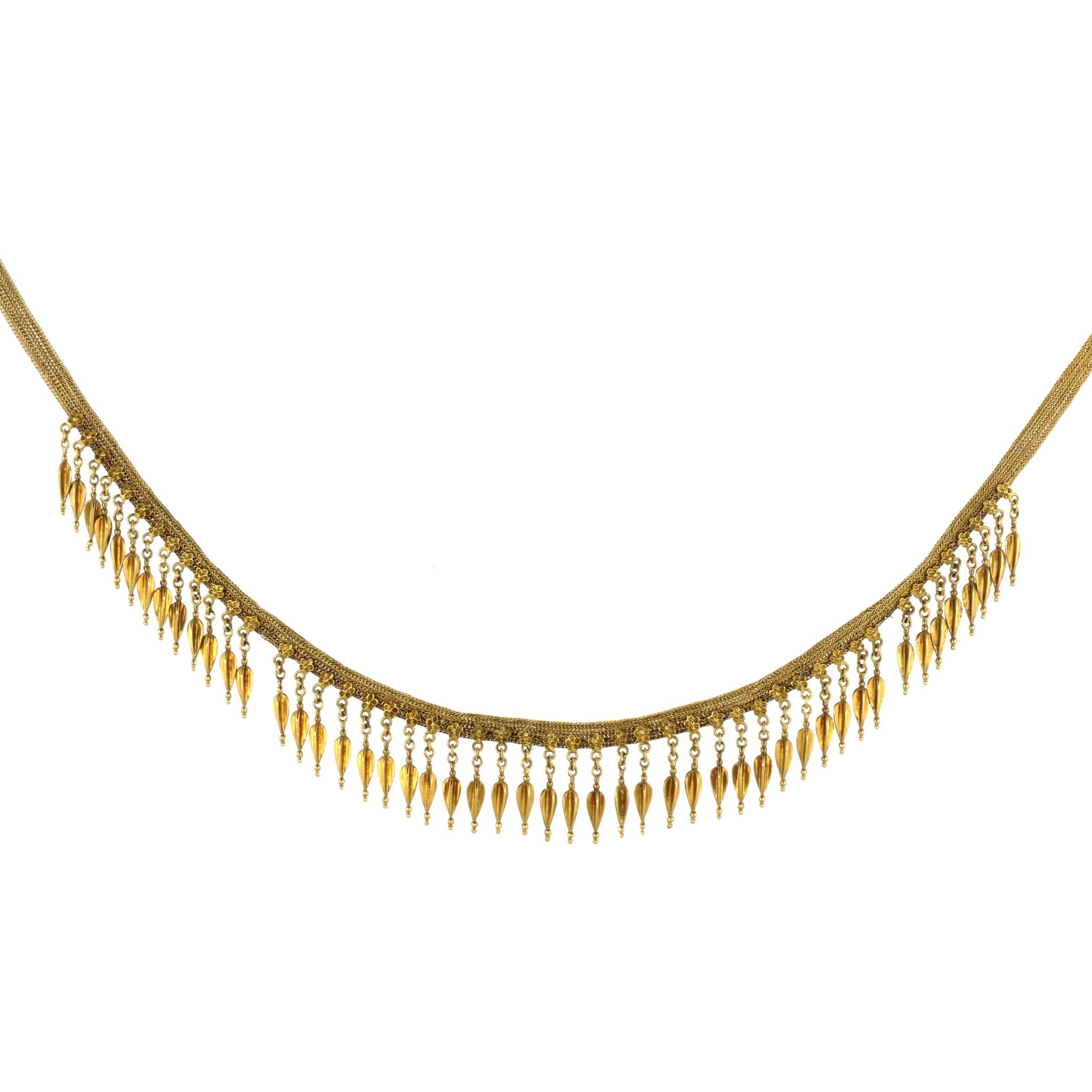 An Ancient Greecian / Hellenistic style necklace in 18ct yellow gold, designed after the necklace