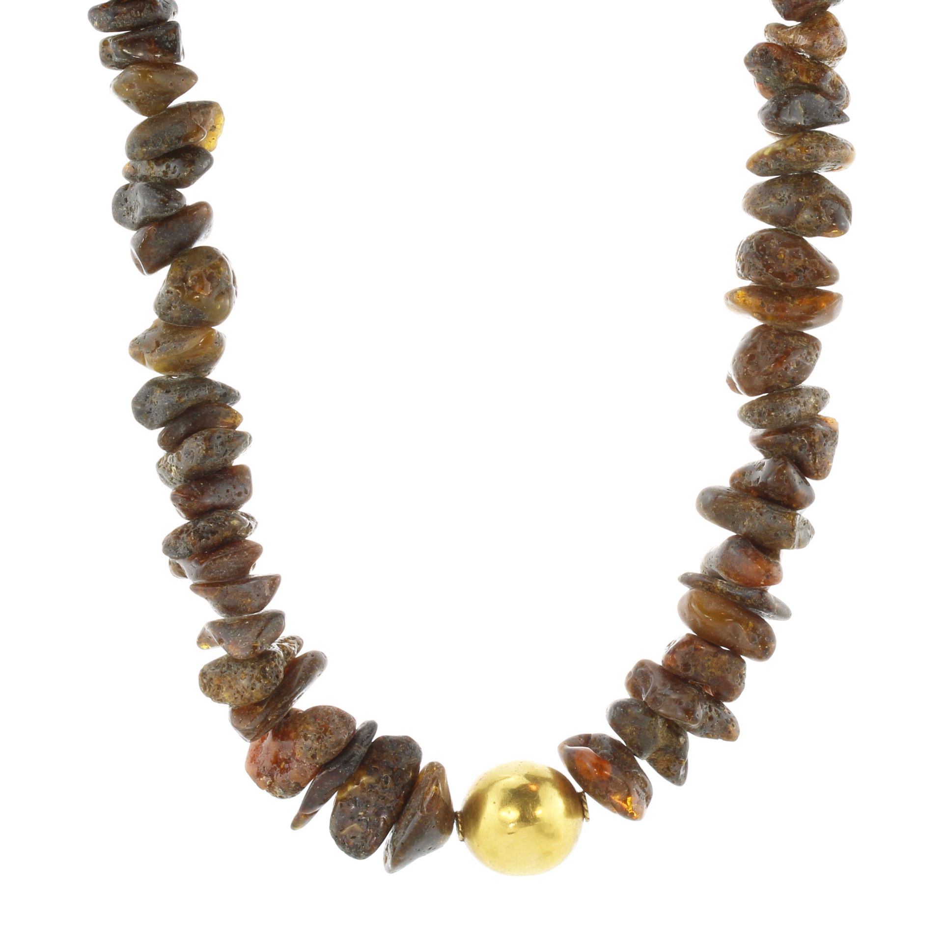 Five amber bead necklaces together with a white metal necklace, the amber necklaces each - Bild 4 aus 5