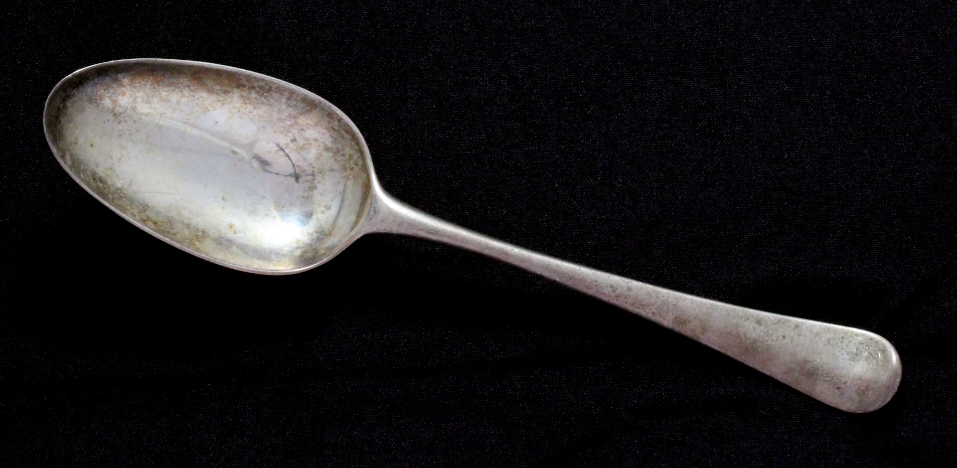 An antique George III Sterling Silver tablespoon by Elizabeth Tookey, London 1767 in Hanoverian