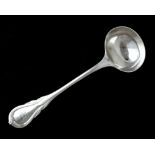 An antique Victorian Sterling Silver Lily pattern soup ladle by George Adam, London 1859. Length