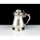 A rare antique George II Sterling Silver ladies lidded tankard by Fuller White, London 1750 of