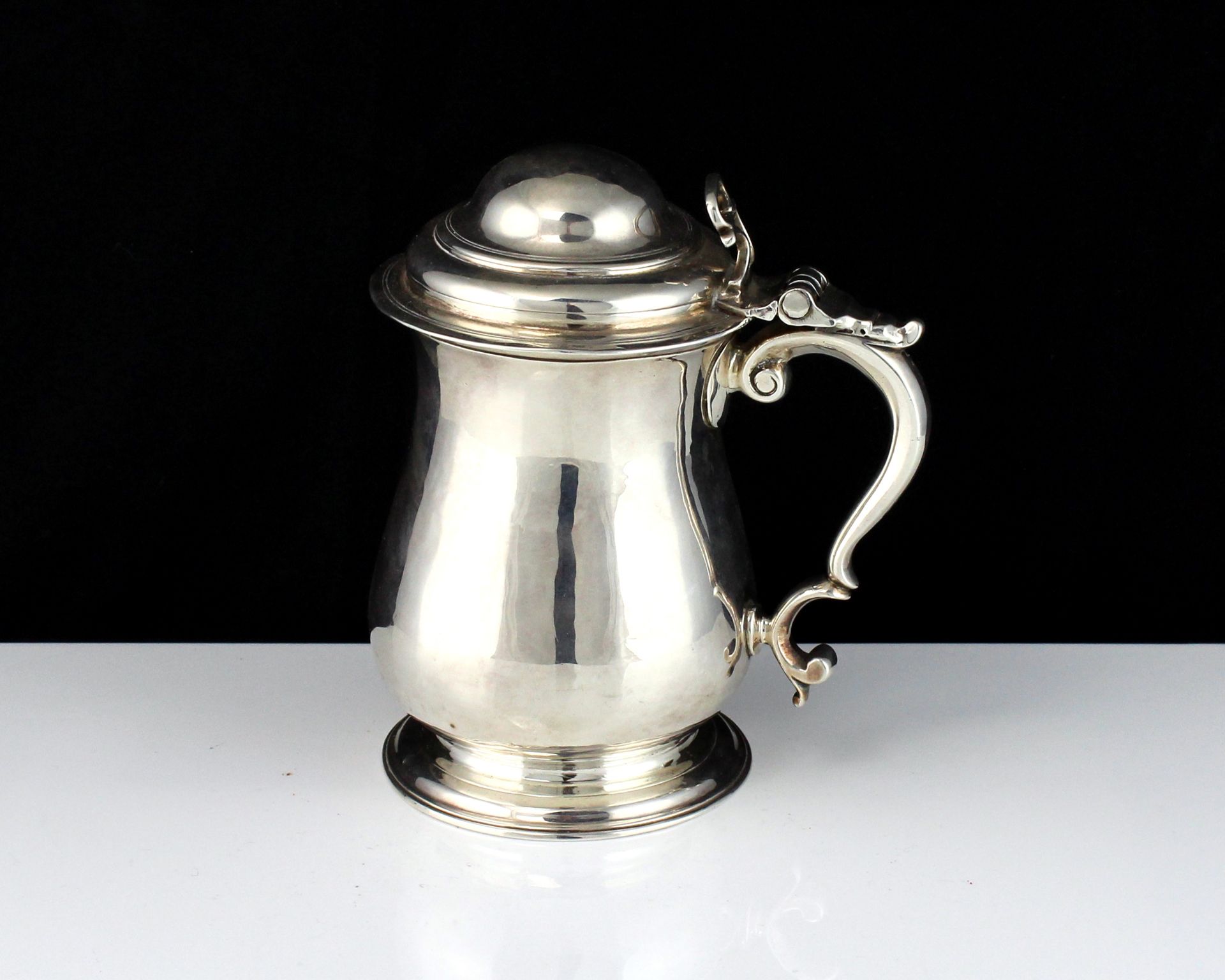 A rare antique George II Sterling Silver ladies lidded tankard by Fuller White, London 1750 of