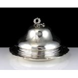 An antique Victorian Sterling Silver muffin / serving dish and cover by John Samuel Hunt, London