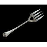 An antique Victorian Sterling Silver meat fork by Elizabeth & John Eaton, London 1861 in fiddle,