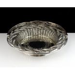 An antique Victorian Sterling Silver swing handled bread / cake basket by Thomas Bradbury & Son,