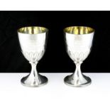 A pair of antique George III Scottish Sterling Silver goblets by McHattie & Fenwick, Edinburgh