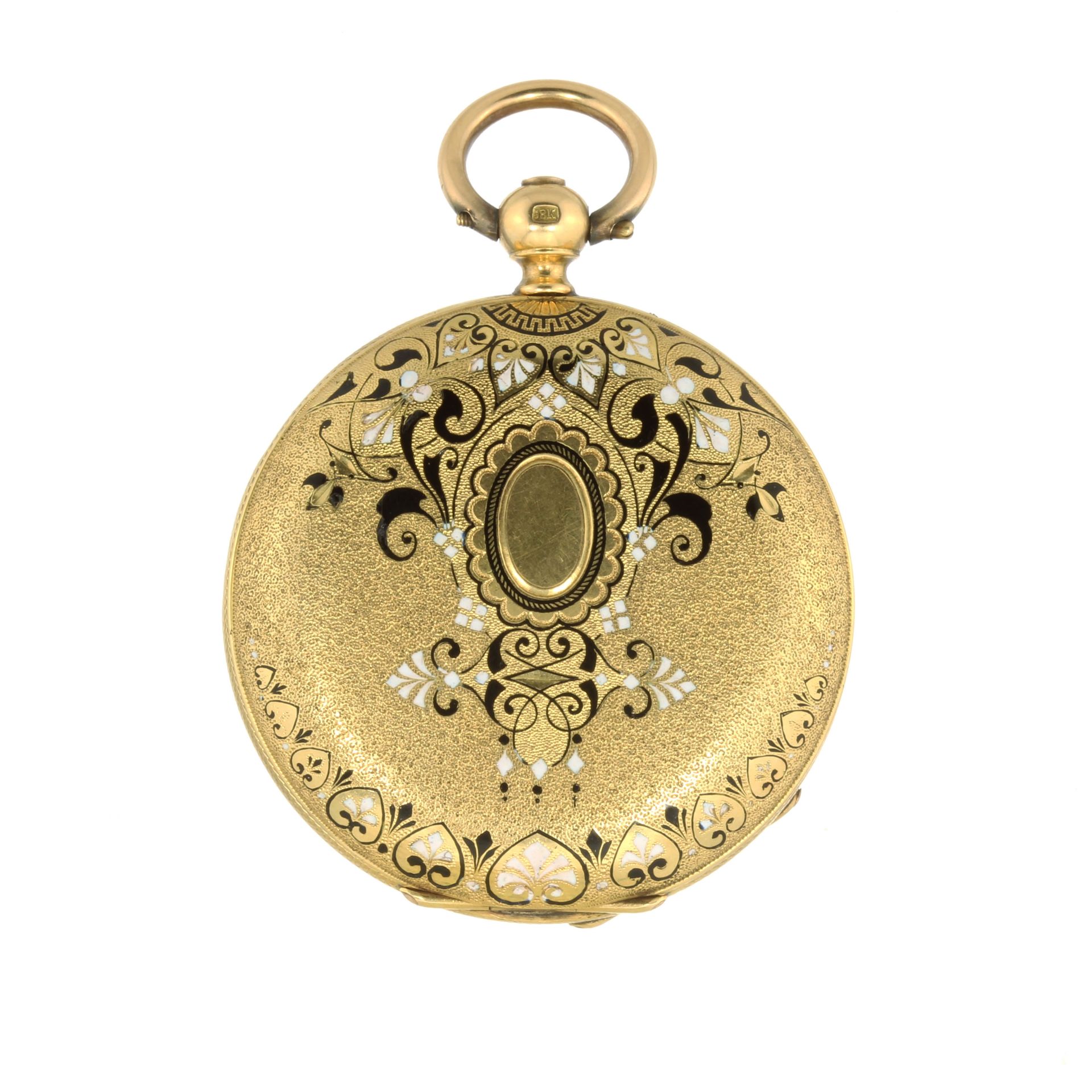 AN ANTIQUE SWISS HUNTER POCKET WATCH, ED GEISER, GENEVA in 18ct yellow gold, the circular case