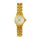 A MARINE 3400 LADIES GOLD WRISTWATCH, BREGUET in 18ct yellow gold, the 26mm circular face with